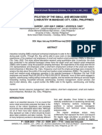 Business Classification of The Small and Medium - Sized Enterprises (SMES) Industry in Mandaue City, Cebu, Philippines