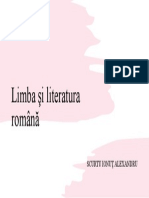 Limba Şi Literatura Română: Scurtu Ionuţ Alexandru