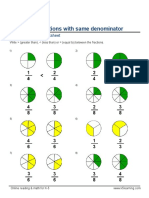 Comparing fractions worksheet