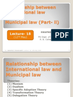 Distinction and Relationship Between International Law and Municipal Law