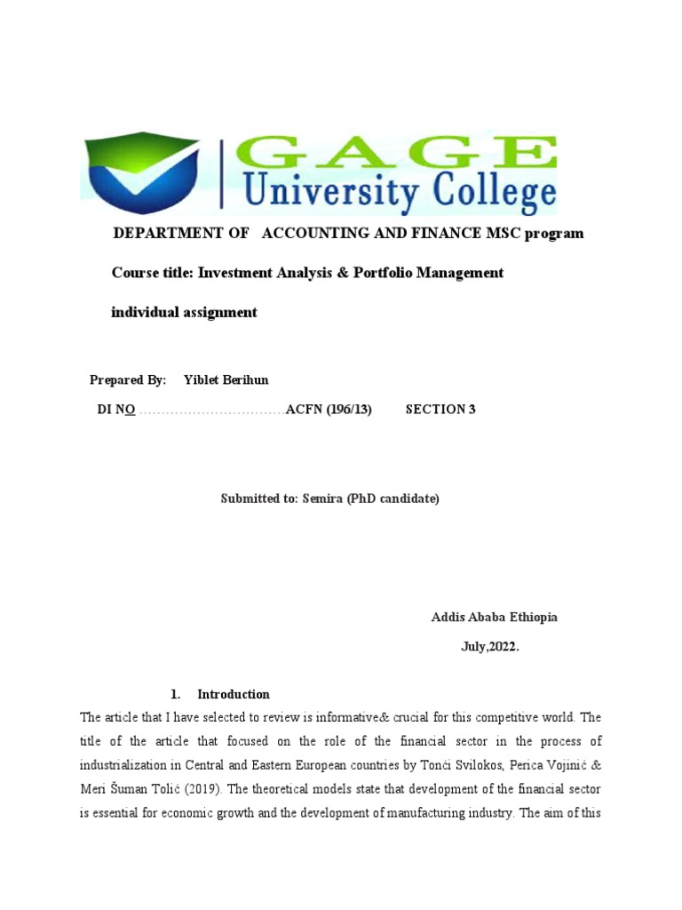 ALTERNATIVE INVESTMENT ANALYSIS PDF intelligence overview