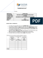 Early childhood assessment answer booklet