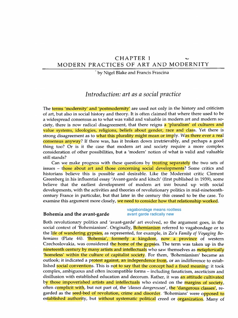 W2 Blake & Frascina PDF Avant Garde Modernity