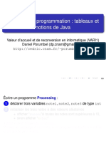 Éléments de Programmation: Tableaux Et Notions de Java: Valeur D'accueil Et de Reconversion en Informatique (VARI1)