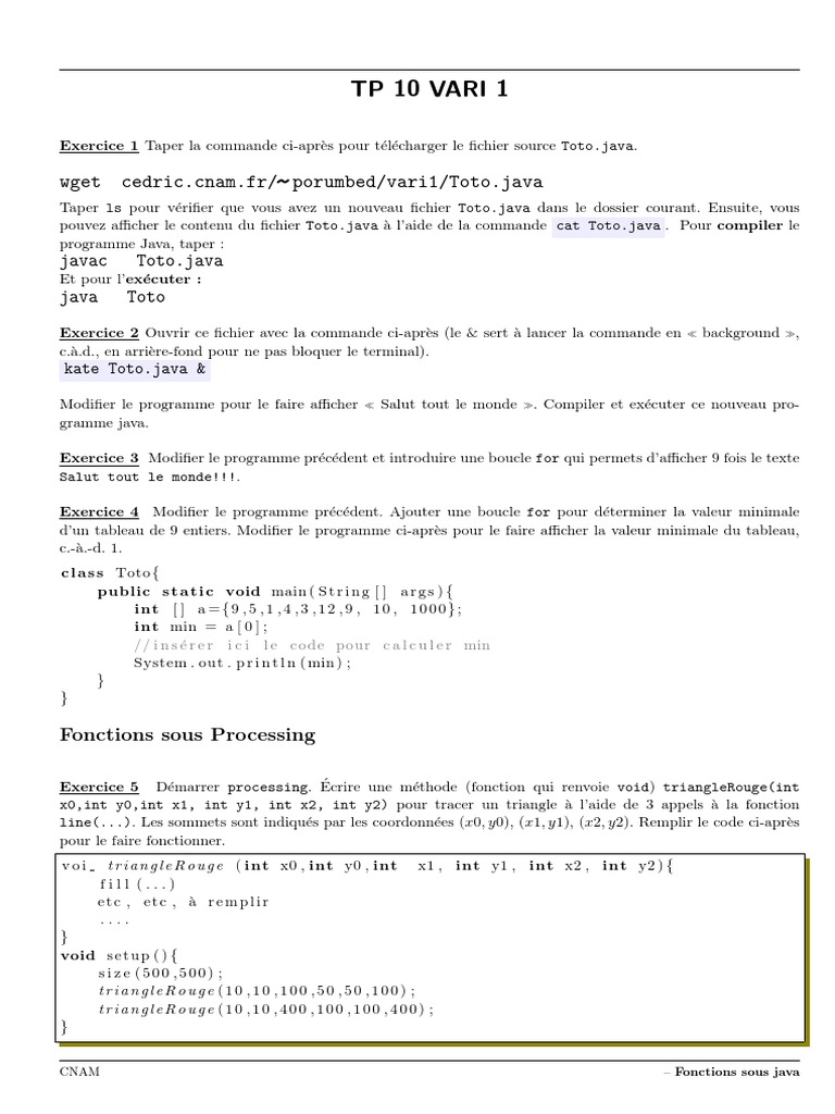 TP Java : Manipulations de fichiers | PDF | Java (Langage de ...