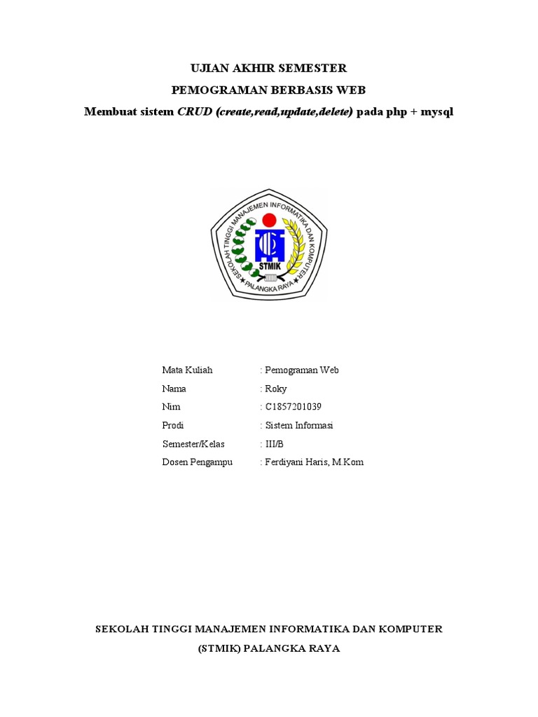 Panduan CRUD PHP dan MySQL | PDF