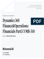 Dynamics 365 Finance&Operations-Financials Part3 MB-310