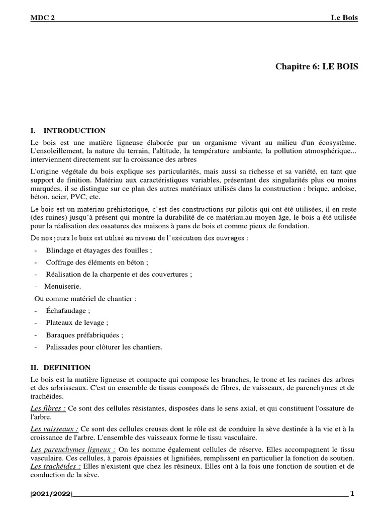 Caractéristiques et Défauts du Bois | PDF | Bois | Bois (matériau de ...