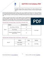 KSP PSI Civil Syllabus PDF