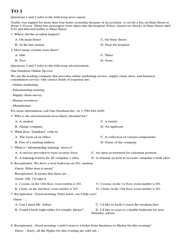 Latihan Try Out Bahasa Inggris Kelas 12 PDF Mecca Elephant