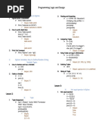 Programming Logic and Design Notes