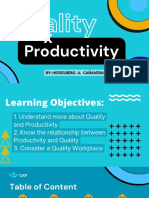 QUALITYXPRODUCTIVITY