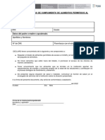 Anexo 16 Compromiso de Cumplimiento de Alimentos Permitidos