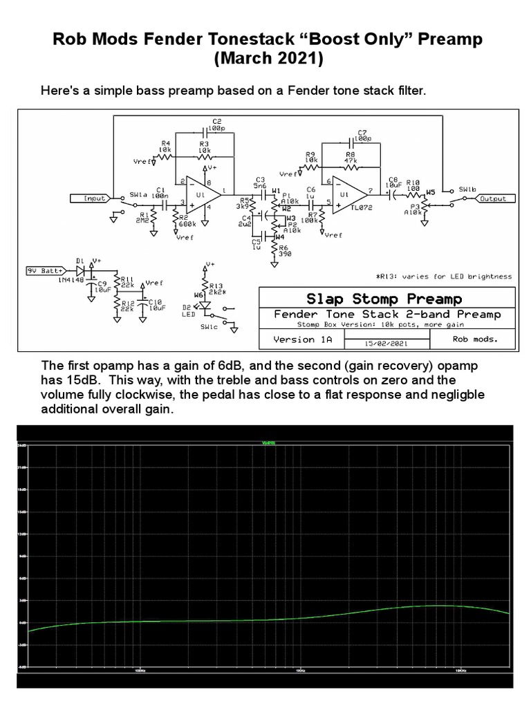 Fender Tonestack Boost Preamp Guide | PDF | Operational Amplifier