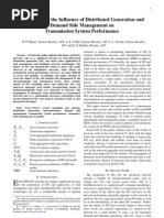 Assessment of The Influence of Distributed Generation and Demand Side Management On Transmission System Performance