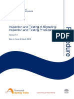 PR S 47114 Inspection and Testing of Signalling: Inspection and Testing Procedures