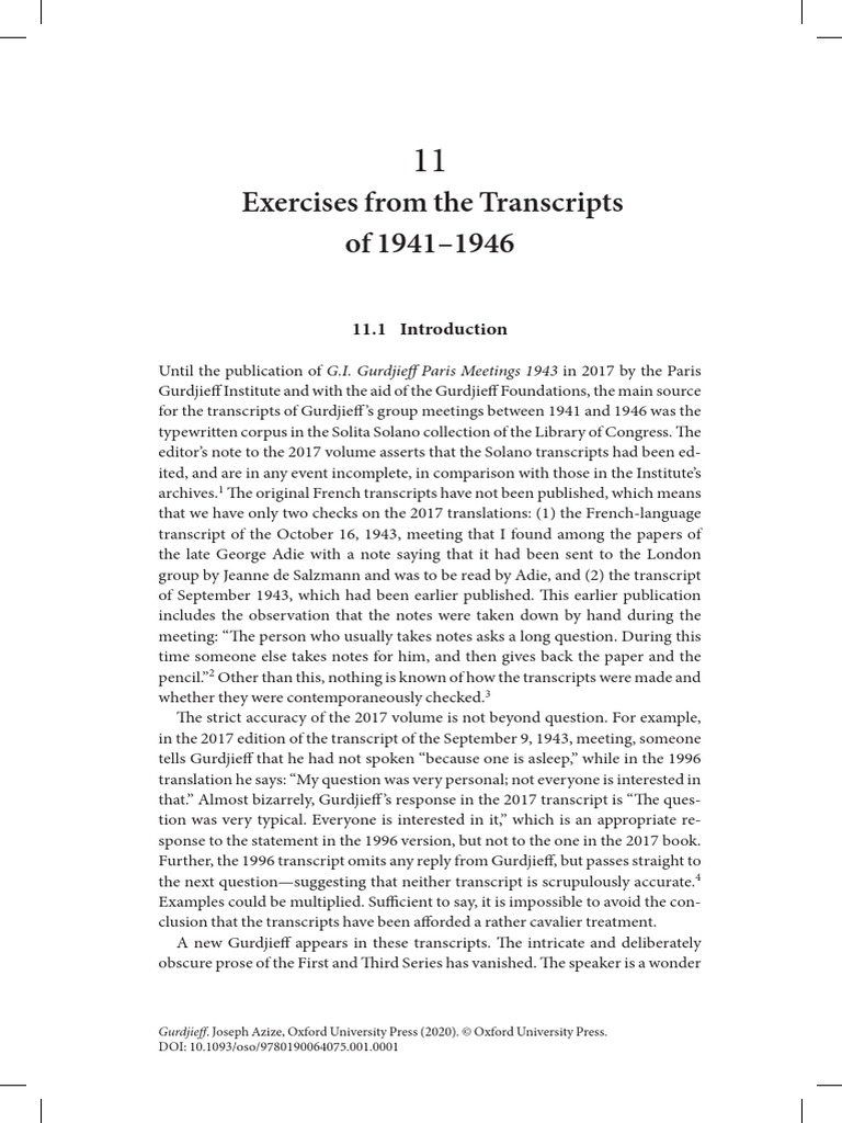 11.exercises From The Transcripts of 19411946 | PDF | Consciousness ...