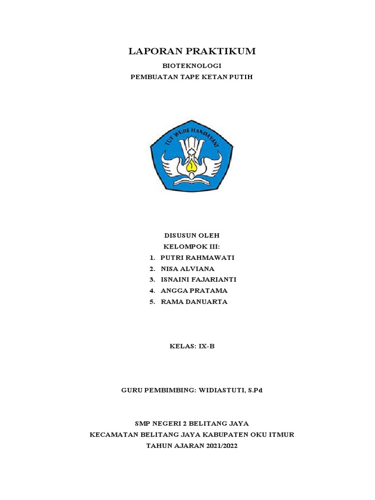 Laporan Praktikum Pembuatan Tape Ketan Putih | PDF