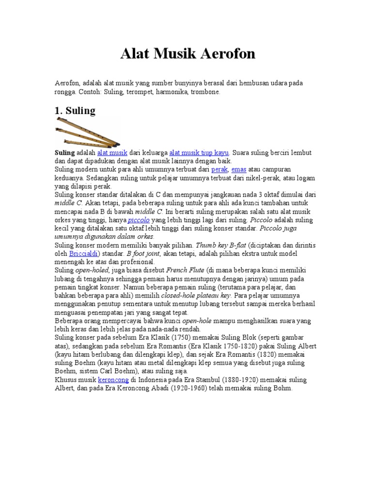Alat Musik Aerofon