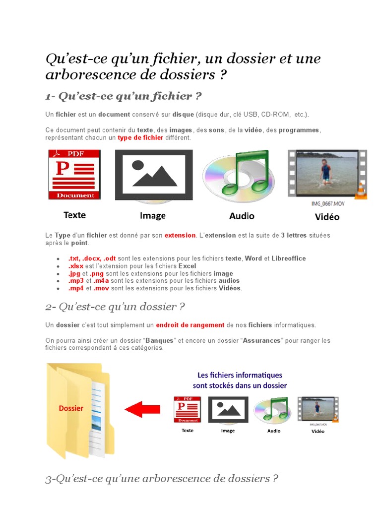 Fichiers et Dossiers en Informatique | PDF