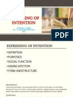 Chapter 3 Espressing of Intention