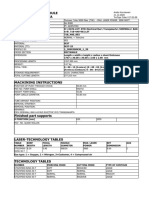 Set-Up Schedule General Data