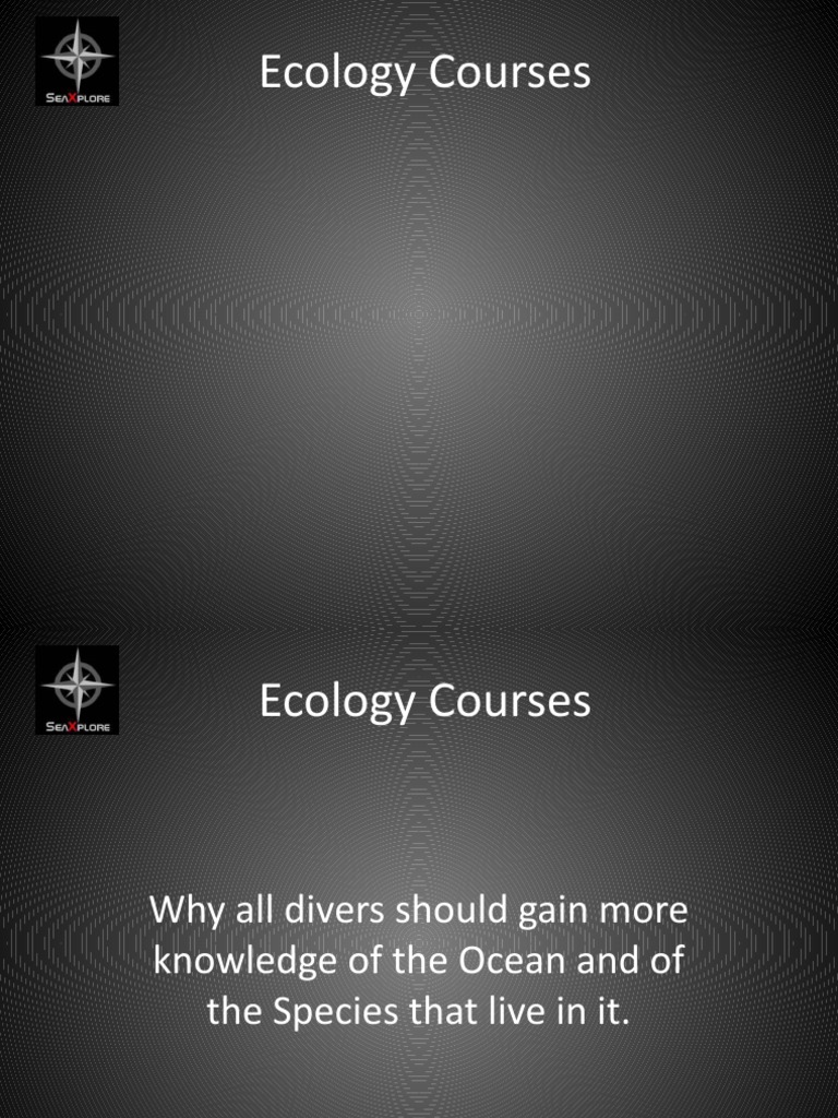 OceanCARE Why Ecology Course PDF Ecology Conservation Biology