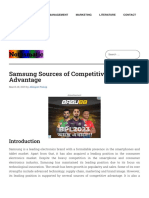 Samsung Sources of Competitive Advantage - Notesmatic