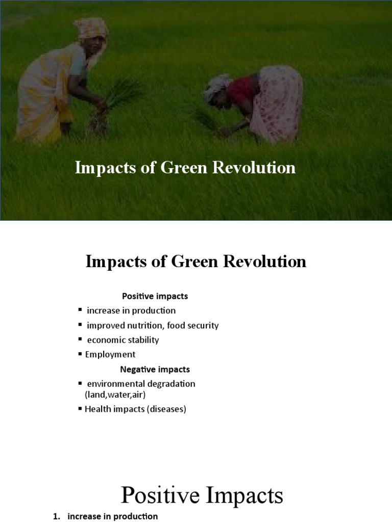Impacts of Green Revolution PDF