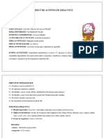 Proiect Activitate Matematica