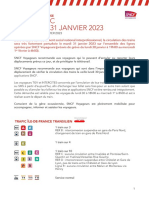 SNCF - Prévisions de trafic du mardi 31 janvier