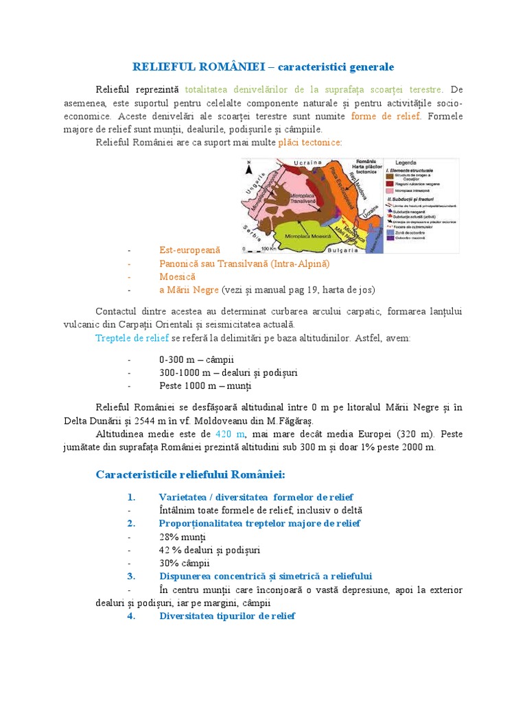 ReliefuL României | PDF