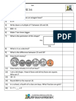 Mental Math Quiz 3rd 6