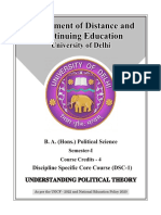B. A. (Hons.) Political Science: Course Credits - 4 Semester-I