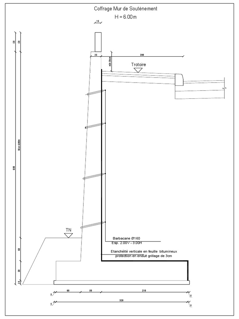 Coffrage Mur de Soutènement 6m PDF — free download