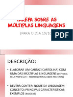 Tarefa Sobre As Múltiplas Linguagens