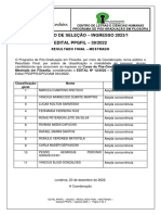 Edital 39 Resultado Final Mestrado 2023 1