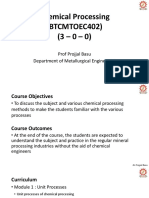 1 CHEMICAL PROCESSING Unit Pocesses