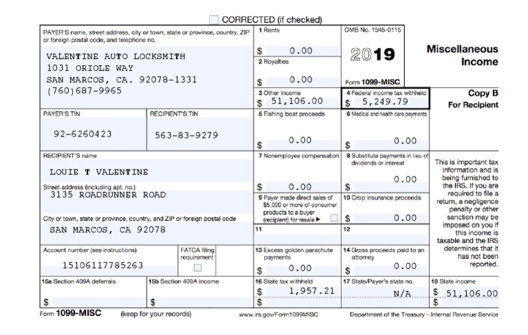 2019-Form-1099-Misc DONE | PDF