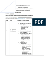 M.Sc. Industrial Mathematics Internship Evaluation Sheet