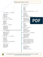 1546 - Elementary Grammar Test 15