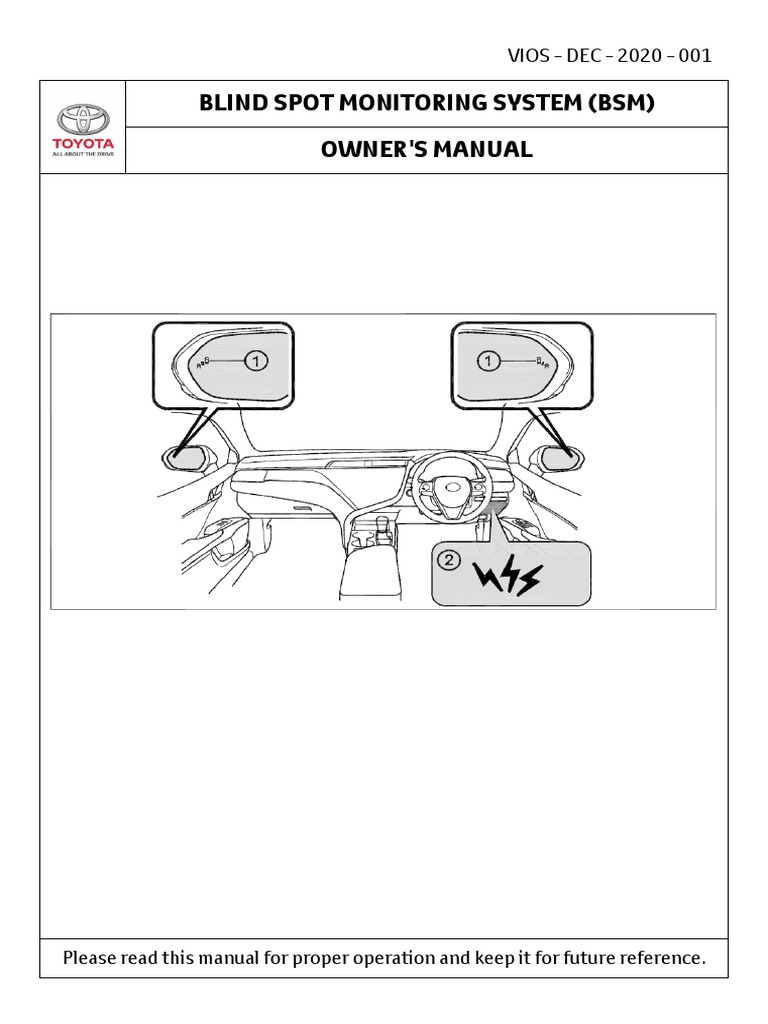 VIOS Blind Spot Monitoring Manual | PDF | Road | Vehicles
