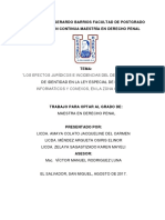 Los Efectos Jurídicos e Incidencias Del Delito de Hurto de Identidad en La Ley Especial de Delitos Informáticos y Conexos, en La Zona Orienta