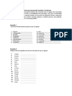 Exercícios de Transcrição