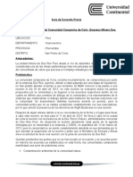 Conflicto socioambiental entre comunidad campesina y empresa minera