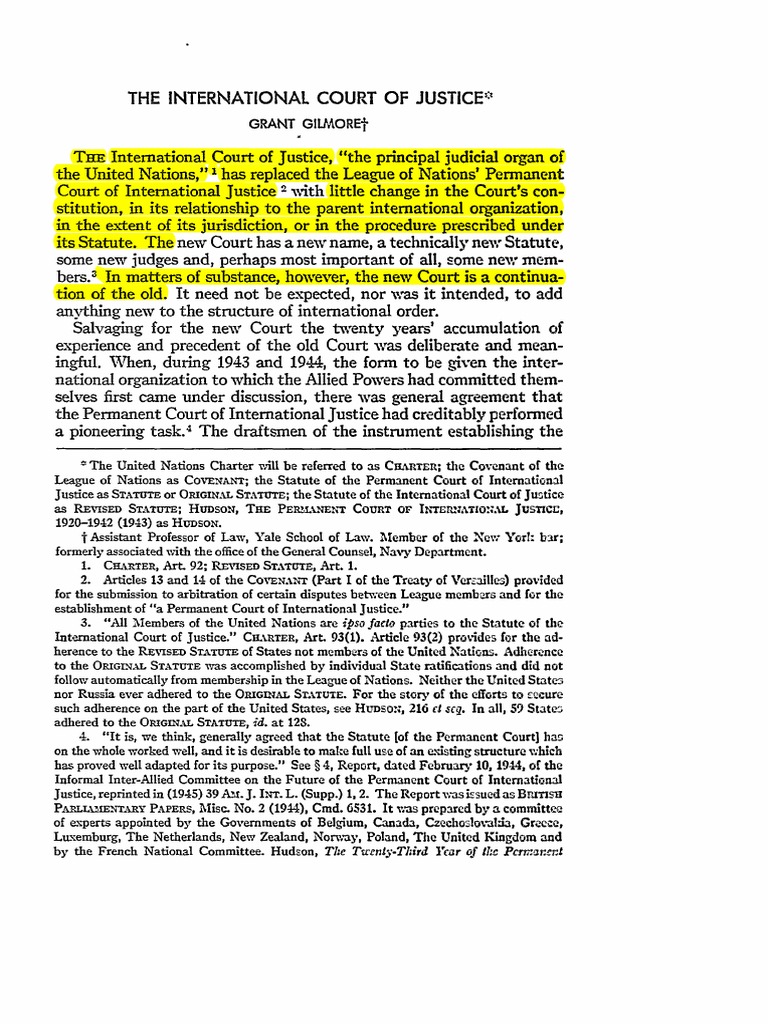 Overview of the International Court of Justice | PDF | Jurisdiction ...