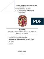 RESUMEN HISTORIA DE LA CORRUPCION EN EL PERU - ALFONSO W. QUIROZ