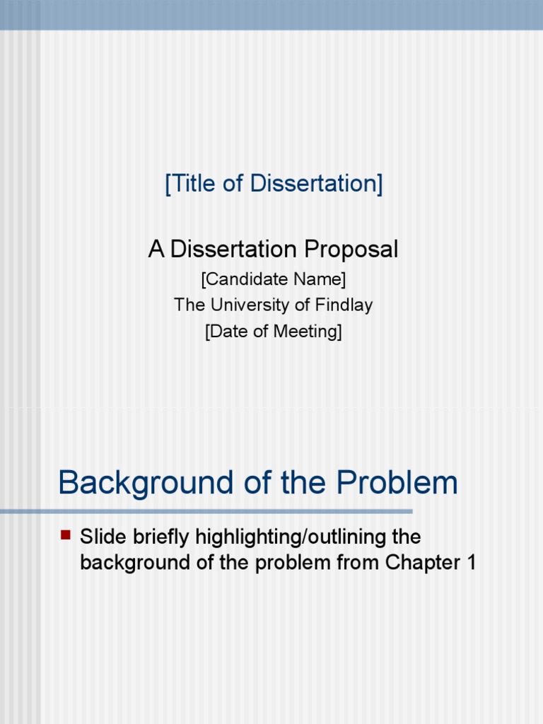 dissertation proposal meeting