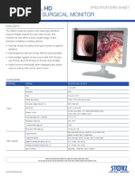 27-Inch Full HD Widescreen Surgical Monitor: Specifications Sheet