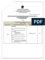 Cronograma de Conteúdos Av2 e Prova Final 1º Ano Do Ensino Médio - 3º Trimestre